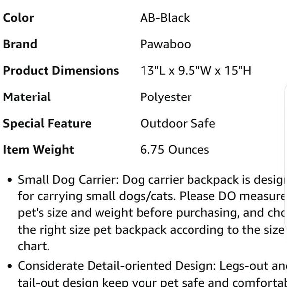 Black Dog Carrier Backpack - Picture 8 of 9